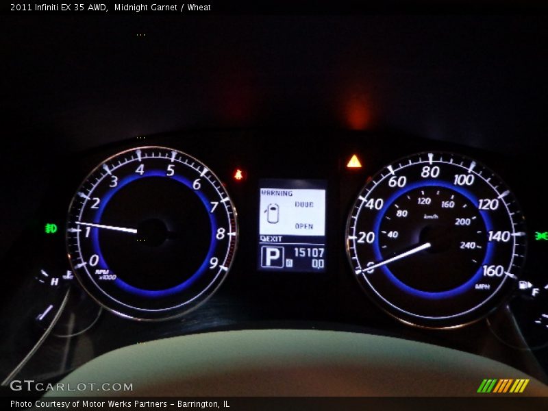 Midnight Garnet / Wheat 2011 Infiniti EX 35 AWD
