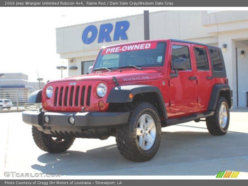 Flame Red / Dark Slate Gray/Medium Slate Gray 2009 Jeep Wrangler Unlimited Rubicon 4x4