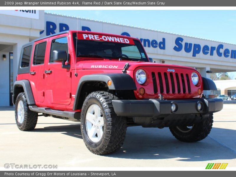 Flame Red / Dark Slate Gray/Medium Slate Gray 2009 Jeep Wrangler Unlimited Rubicon 4x4