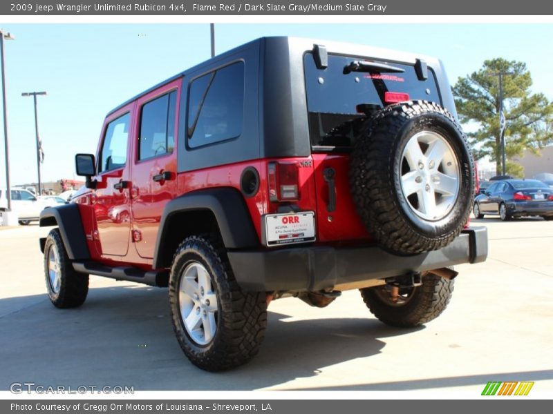 Flame Red / Dark Slate Gray/Medium Slate Gray 2009 Jeep Wrangler Unlimited Rubicon 4x4