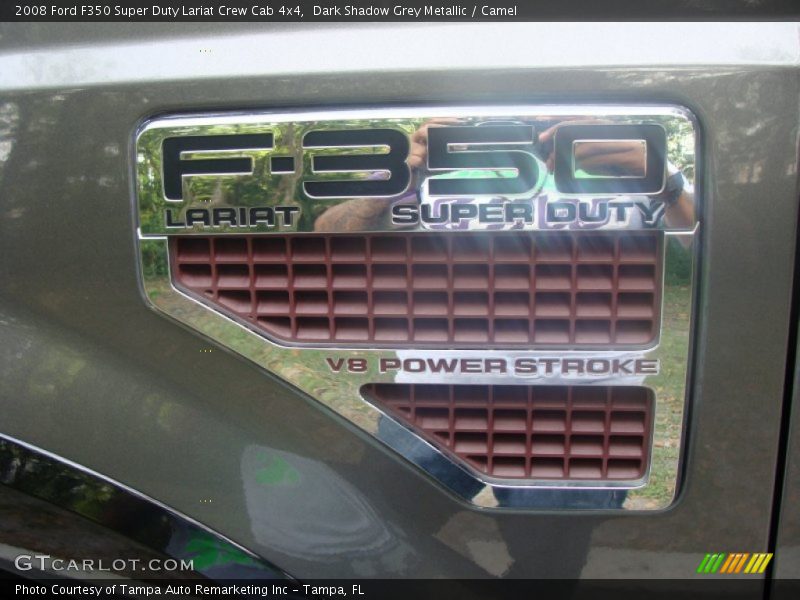 Dark Shadow Grey Metallic / Camel 2008 Ford F350 Super Duty Lariat Crew Cab 4x4