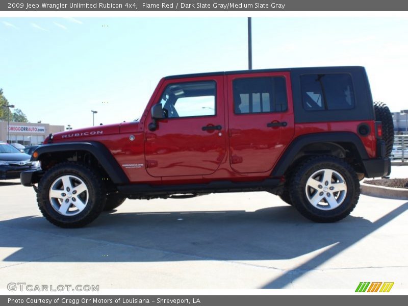 Flame Red / Dark Slate Gray/Medium Slate Gray 2009 Jeep Wrangler Unlimited Rubicon 4x4