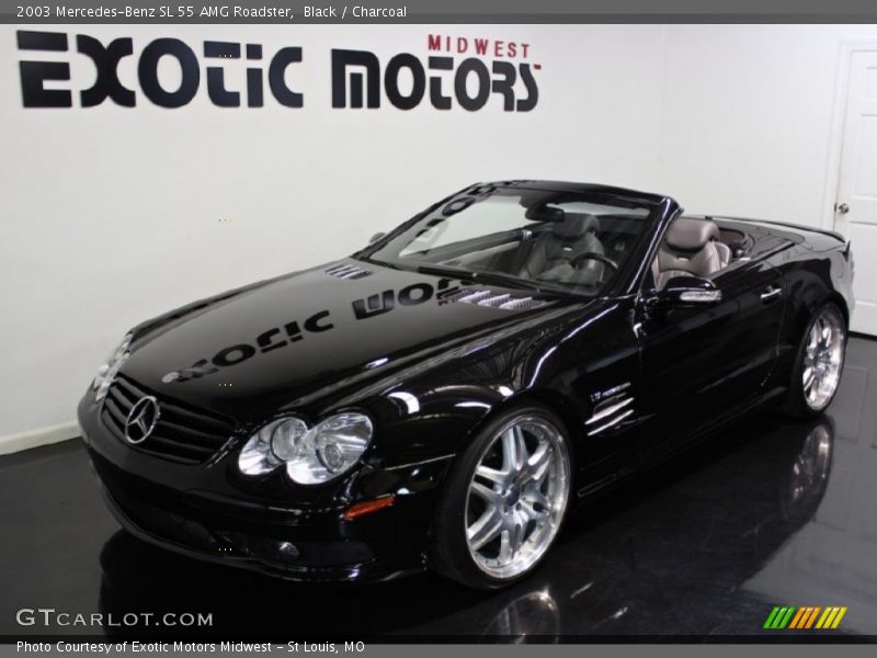 Black / Charcoal 2003 Mercedes-Benz SL 55 AMG Roadster