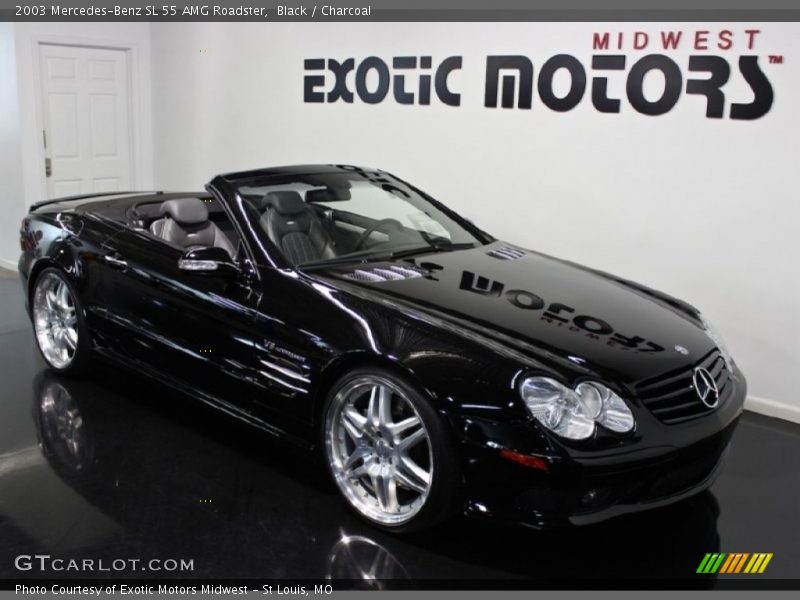 Black / Charcoal 2003 Mercedes-Benz SL 55 AMG Roadster