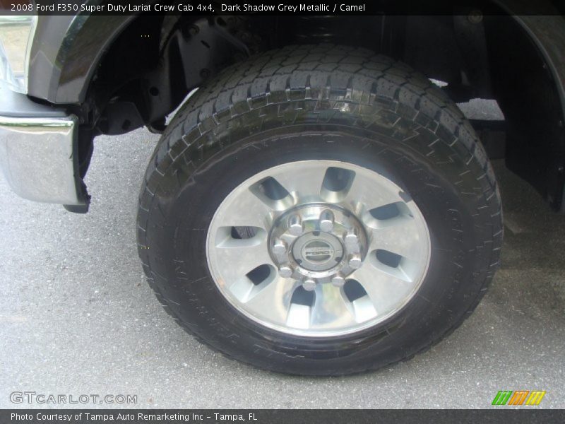 Dark Shadow Grey Metallic / Camel 2008 Ford F350 Super Duty Lariat Crew Cab 4x4