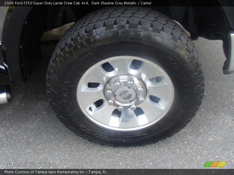 Dark Shadow Grey Metallic / Camel 2008 Ford F350 Super Duty Lariat Crew Cab 4x4