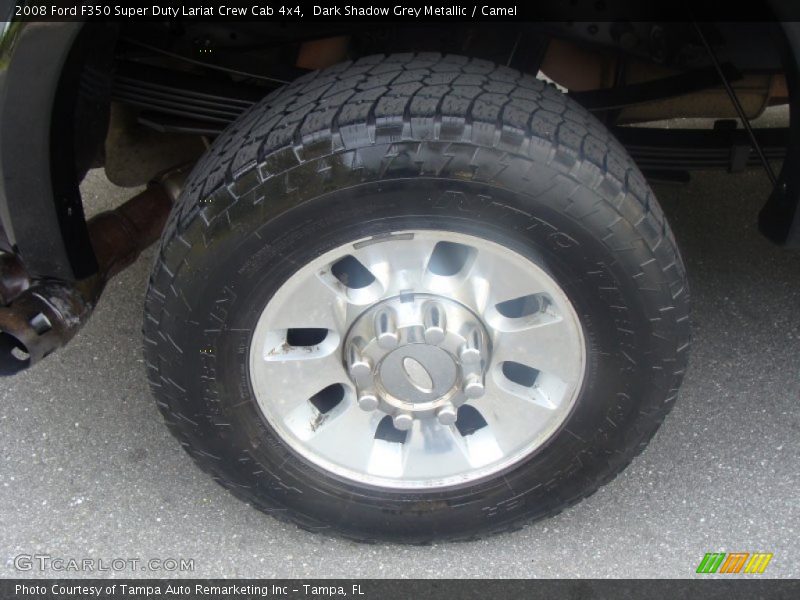 Dark Shadow Grey Metallic / Camel 2008 Ford F350 Super Duty Lariat Crew Cab 4x4