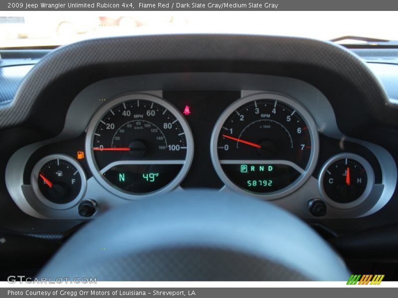 Flame Red / Dark Slate Gray/Medium Slate Gray 2009 Jeep Wrangler Unlimited Rubicon 4x4