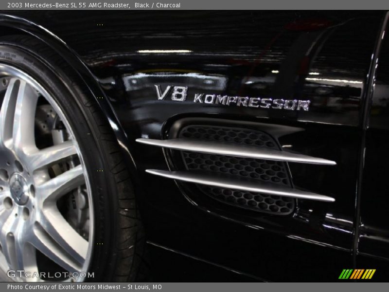 Black / Charcoal 2003 Mercedes-Benz SL 55 AMG Roadster