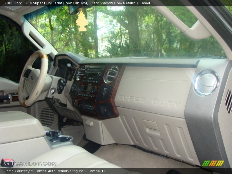 Dark Shadow Grey Metallic / Camel 2008 Ford F350 Super Duty Lariat Crew Cab 4x4