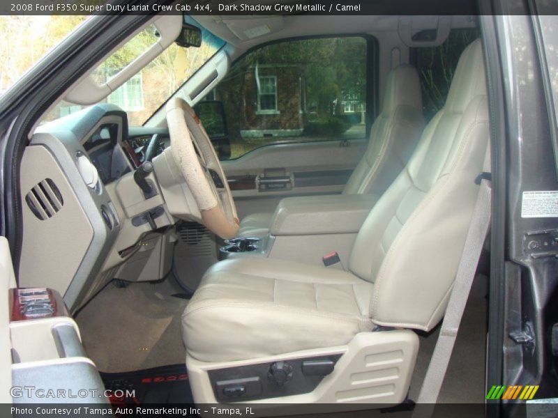 Dark Shadow Grey Metallic / Camel 2008 Ford F350 Super Duty Lariat Crew Cab 4x4