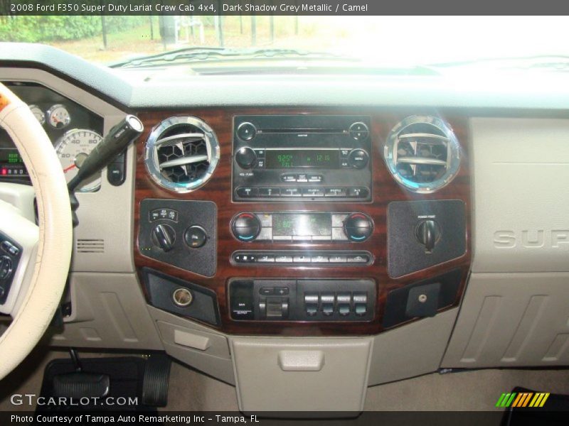 Dark Shadow Grey Metallic / Camel 2008 Ford F350 Super Duty Lariat Crew Cab 4x4