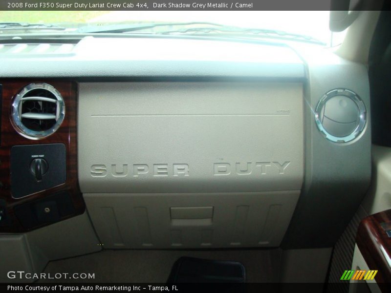 Dark Shadow Grey Metallic / Camel 2008 Ford F350 Super Duty Lariat Crew Cab 4x4