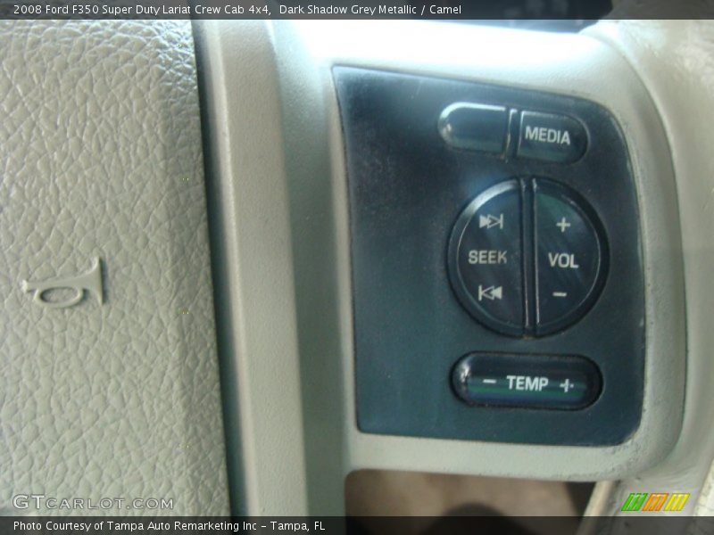 Dark Shadow Grey Metallic / Camel 2008 Ford F350 Super Duty Lariat Crew Cab 4x4