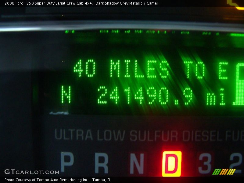 Dark Shadow Grey Metallic / Camel 2008 Ford F350 Super Duty Lariat Crew Cab 4x4