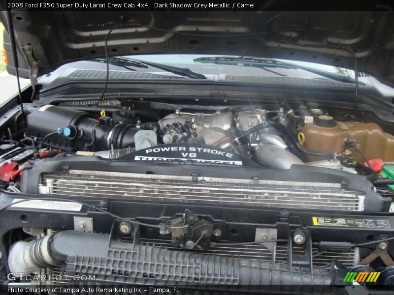 Dark Shadow Grey Metallic / Camel 2008 Ford F350 Super Duty Lariat Crew Cab 4x4