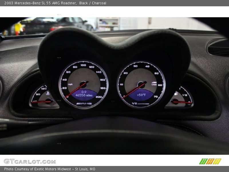 Black / Charcoal 2003 Mercedes-Benz SL 55 AMG Roadster