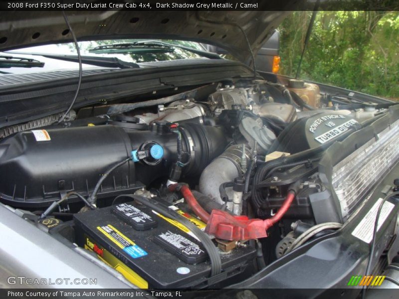 Dark Shadow Grey Metallic / Camel 2008 Ford F350 Super Duty Lariat Crew Cab 4x4
