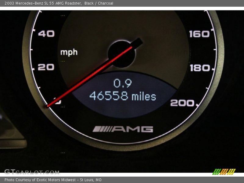 Black / Charcoal 2003 Mercedes-Benz SL 55 AMG Roadster