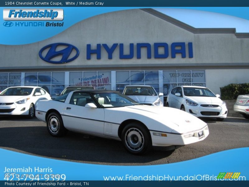 White / Medium Gray 1984 Chevrolet Corvette Coupe