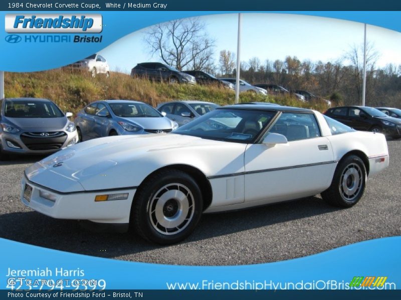 White / Medium Gray 1984 Chevrolet Corvette Coupe