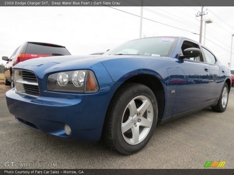 Deep Water Blue Pearl / Dark Slate Gray 2009 Dodge Charger SXT