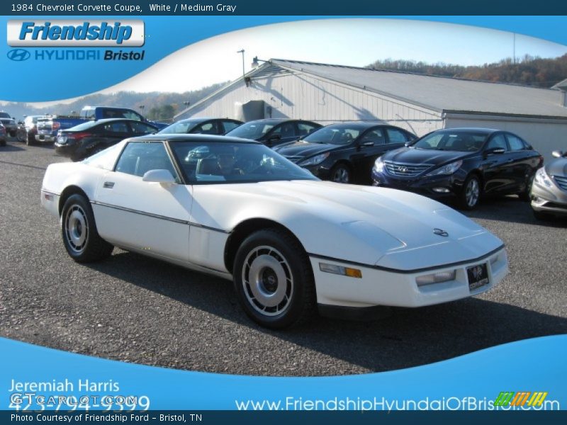 White / Medium Gray 1984 Chevrolet Corvette Coupe