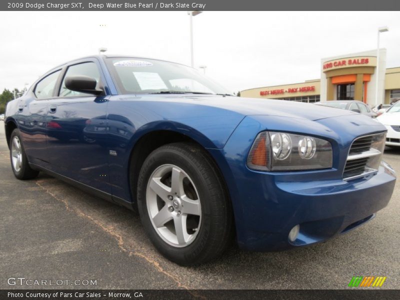 Deep Water Blue Pearl / Dark Slate Gray 2009 Dodge Charger SXT