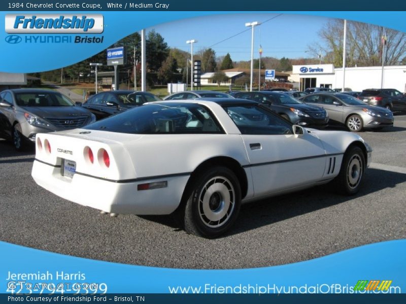 White / Medium Gray 1984 Chevrolet Corvette Coupe
