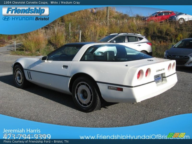 White / Medium Gray 1984 Chevrolet Corvette Coupe