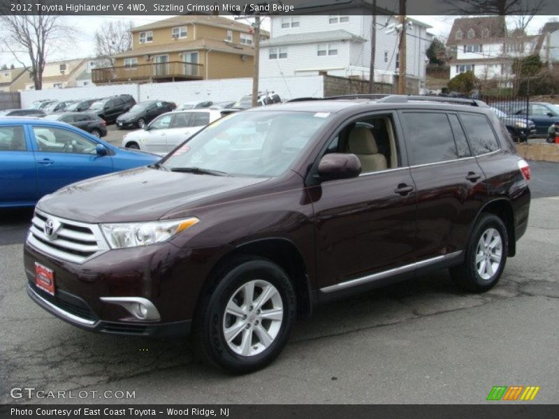 Sizzling Crimson Mica / Sand Beige 2012 Toyota Highlander V6 4WD