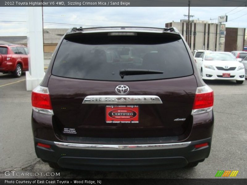 Sizzling Crimson Mica / Sand Beige 2012 Toyota Highlander V6 4WD