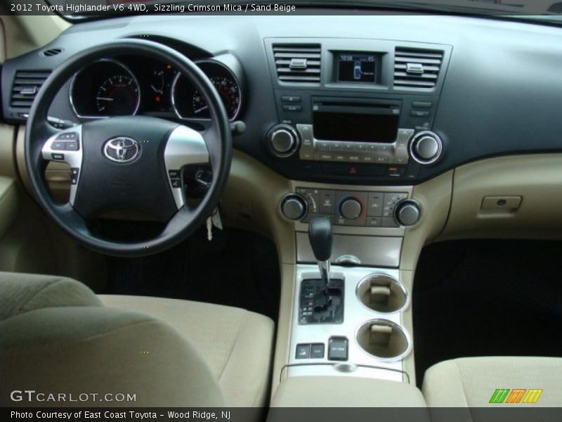 Sizzling Crimson Mica / Sand Beige 2012 Toyota Highlander V6 4WD