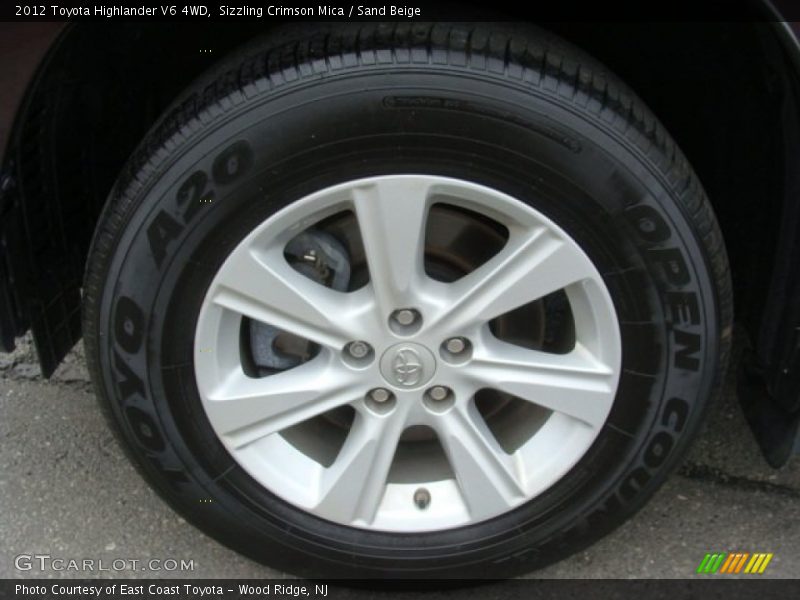 Sizzling Crimson Mica / Sand Beige 2012 Toyota Highlander V6 4WD