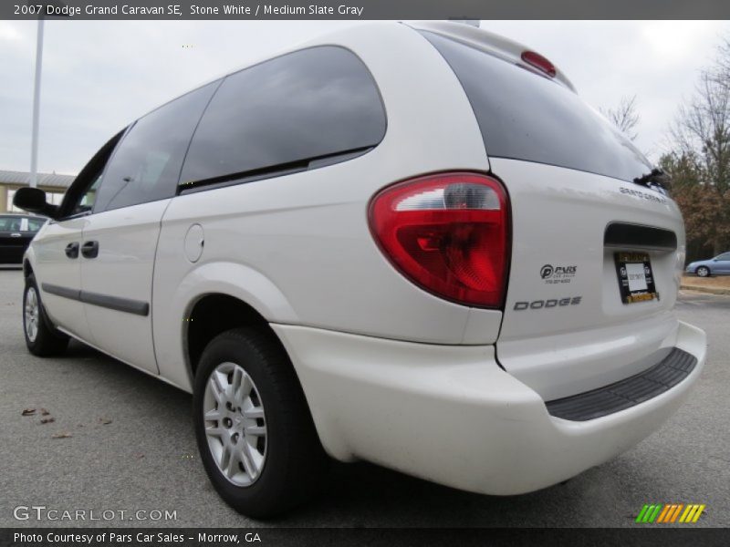 Stone White / Medium Slate Gray 2007 Dodge Grand Caravan SE