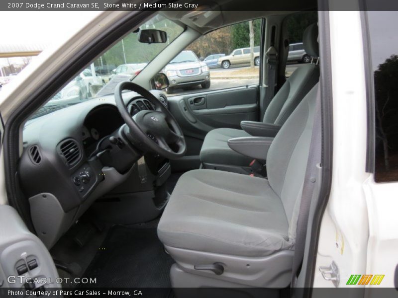 Stone White / Medium Slate Gray 2007 Dodge Grand Caravan SE