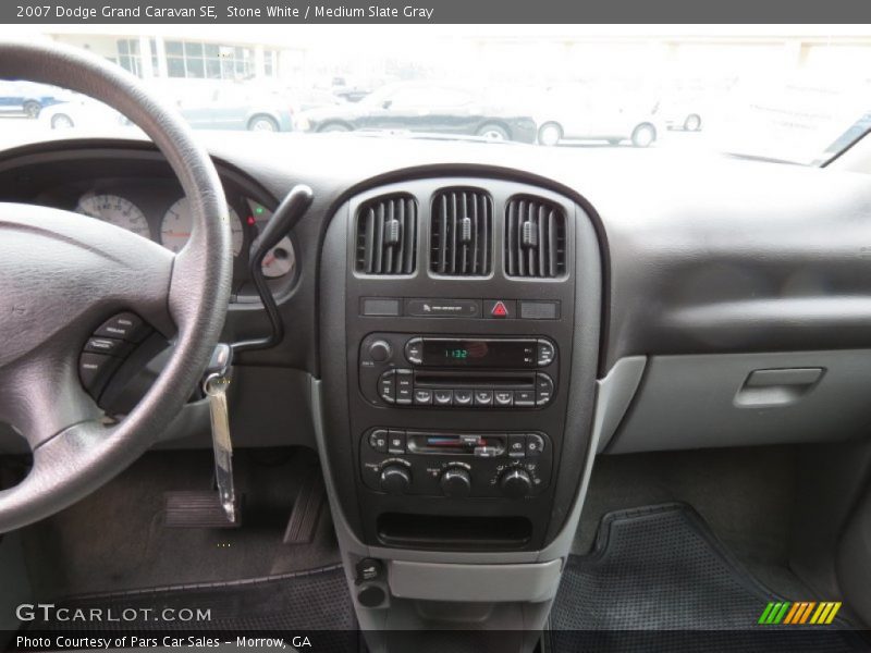 Stone White / Medium Slate Gray 2007 Dodge Grand Caravan SE