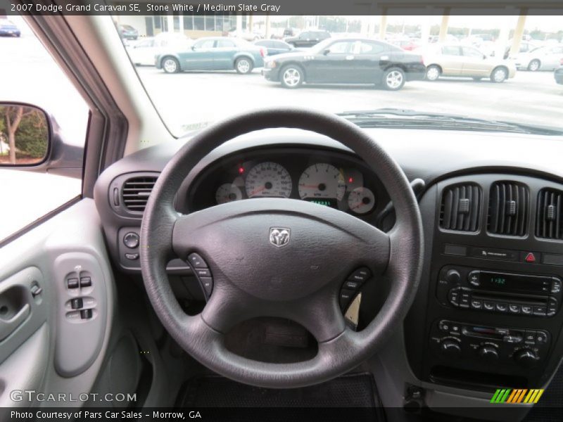 Stone White / Medium Slate Gray 2007 Dodge Grand Caravan SE