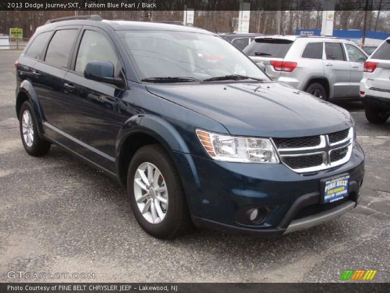 Fathom Blue Pearl / Black 2013 Dodge Journey SXT