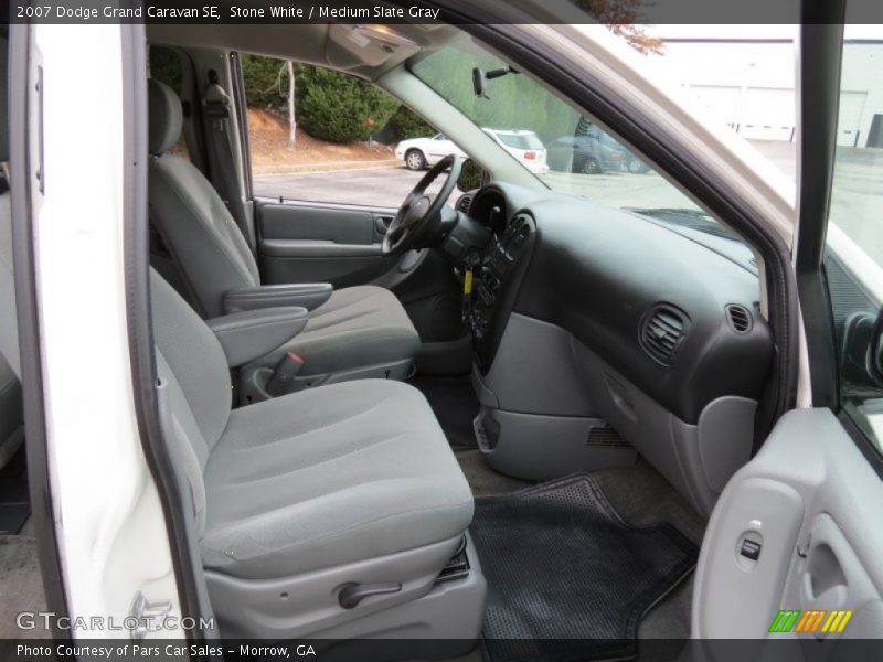 Stone White / Medium Slate Gray 2007 Dodge Grand Caravan SE
