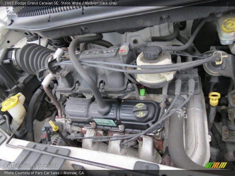 Stone White / Medium Slate Gray 2007 Dodge Grand Caravan SE