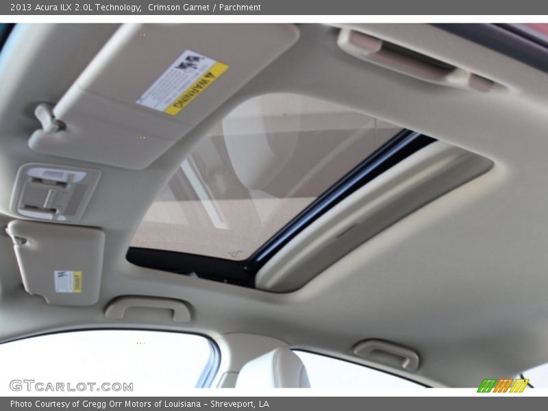 Sunroof of 2013 ILX 2.0L Technology