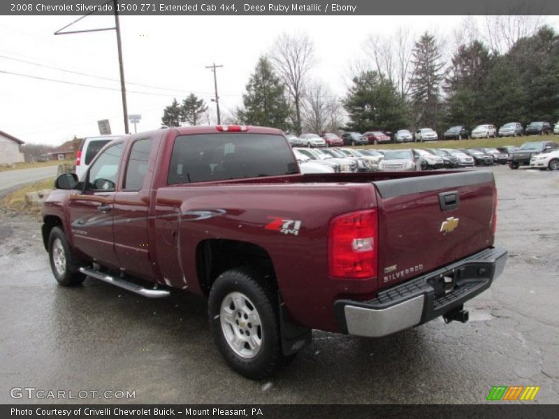 Deep Ruby Metallic / Ebony 2008 Chevrolet Silverado 1500 Z71 Extended Cab 4x4