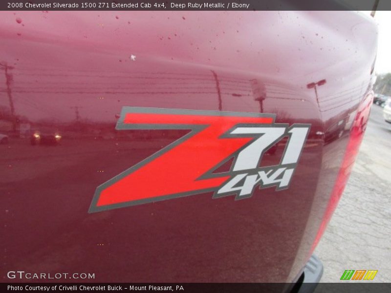 Deep Ruby Metallic / Ebony 2008 Chevrolet Silverado 1500 Z71 Extended Cab 4x4