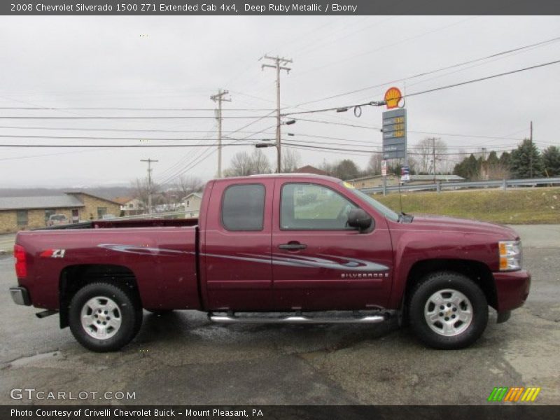 Deep Ruby Metallic / Ebony 2008 Chevrolet Silverado 1500 Z71 Extended Cab 4x4