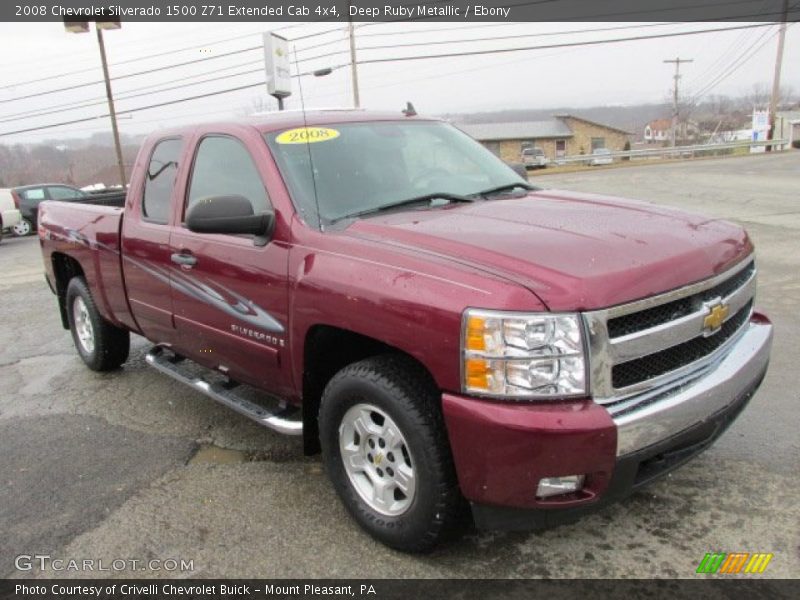 Deep Ruby Metallic / Ebony 2008 Chevrolet Silverado 1500 Z71 Extended Cab 4x4