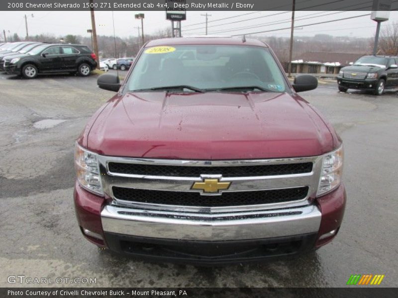 Deep Ruby Metallic / Ebony 2008 Chevrolet Silverado 1500 Z71 Extended Cab 4x4