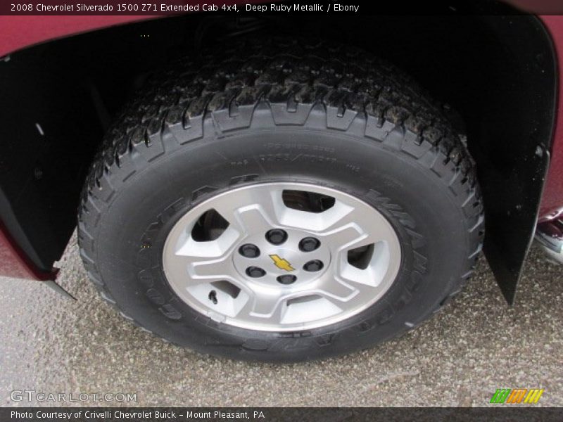 Deep Ruby Metallic / Ebony 2008 Chevrolet Silverado 1500 Z71 Extended Cab 4x4