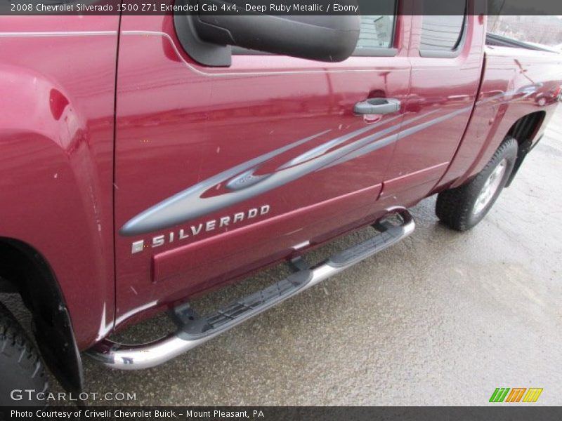 Deep Ruby Metallic / Ebony 2008 Chevrolet Silverado 1500 Z71 Extended Cab 4x4