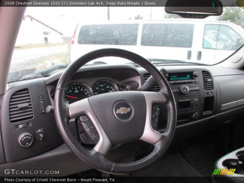 Deep Ruby Metallic / Ebony 2008 Chevrolet Silverado 1500 Z71 Extended Cab 4x4